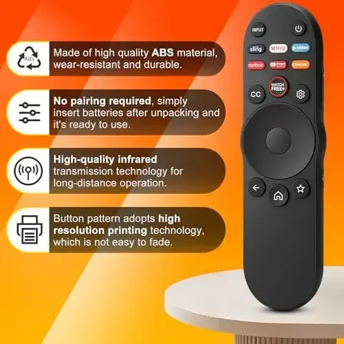 Сменный пульт дистанционного управления для VIZIO Smart TVs - XRT270 Универсальный пульт, совместимый с V-Series, M-Series, D-Series, P-Series 4K Quantum QLED UHD FHD TVs - 4