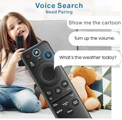 Сменный солнечный пульт ДУ для Samsung Smart TV с ИИ YouTube | Аккумулятор, на солнечной батарее, самозарядный, голосовое управление, Bluetooth, 2026-2020, VG-TM2560EN, TM2360 - 6