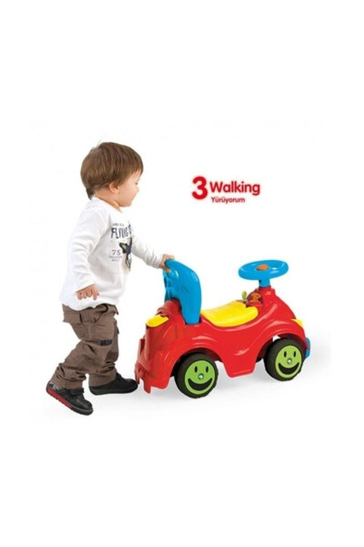 Smile 4-in-1 Multifunctional Bicycle First Step Car Red - 2