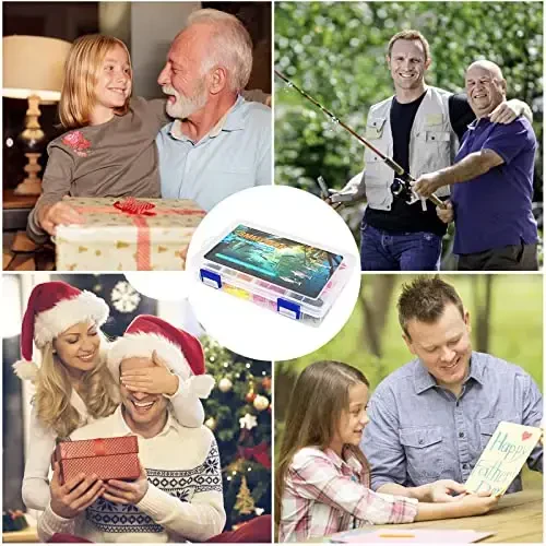 SMMYMGF Forel va krap uchun muzli baliq ovlash anjomlari to'plami, jumladan jig boshlari, Panfish, Bluegill, Bass va boshqalar uchun yumshoq plastik o'lja. Chuchuk suv uskunalari - 6