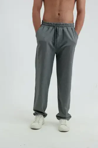 Smoked Baggy Sweatpants 2 Strands Wide Leg Full Mold-smoked - 5