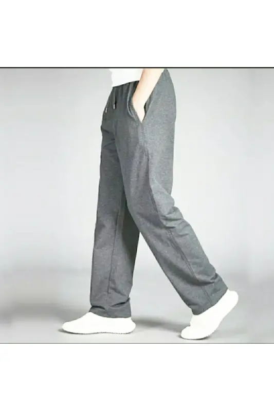 Smoked Men's Wide Leg Straight Leg Sweatpants-smoked - 1