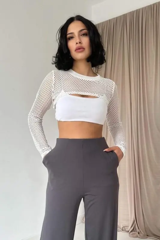 Smoked Pencils Elastic Waistband Detailed Trousers - 2