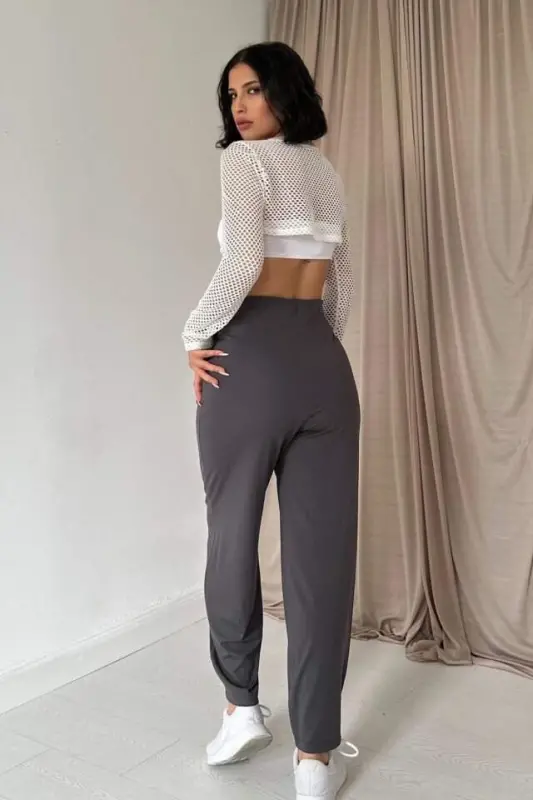 Smoked Pencils Elastic Waistband Detailed Trousers - 4