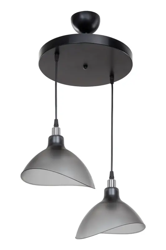 Smoked Pendant Chandelier Bedroom Living Room Kitchen Corridor Lamp-Smoked - 4