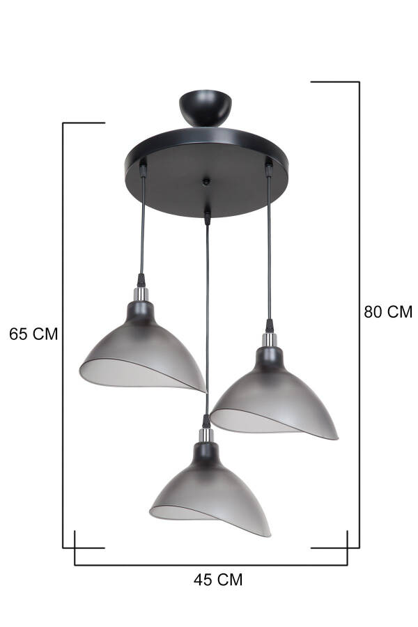 Smoked Pendant Chandelier Bedroom Living Room Kitchen Hallway Lamp - 7