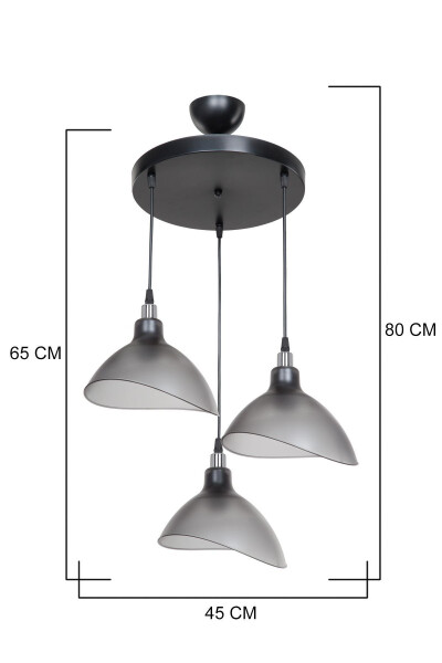 Smoked Pendant Chandelier Bedroom Living Room Kitchen Hallway Lamp - 3