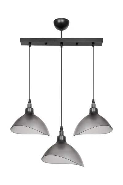 Smoked Pendant Chandelier Kitchen Living Room Cafe Bar Bedroom Corridor Lamp 3-Piece Row - 3