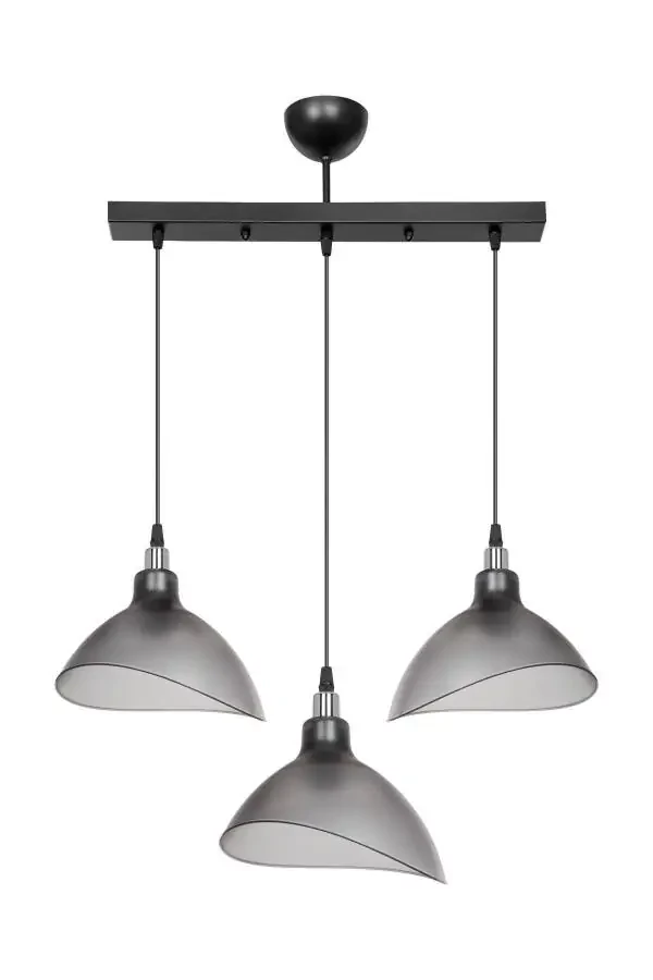 Smoked Pendant Chandelier Kitchen Living Room Cafe Bar Bedroom Corridor Lamp 3-Piece Row - 3