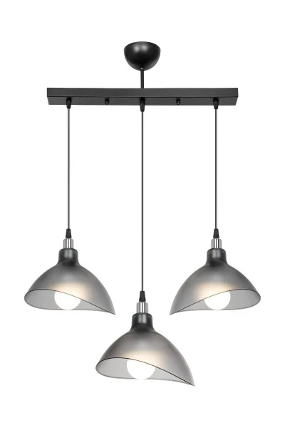 Smoked Pendant Chandelier Kitchen Living Room Cafe Bar Bedroom Corridor Lamp 3-Piece Row - 4