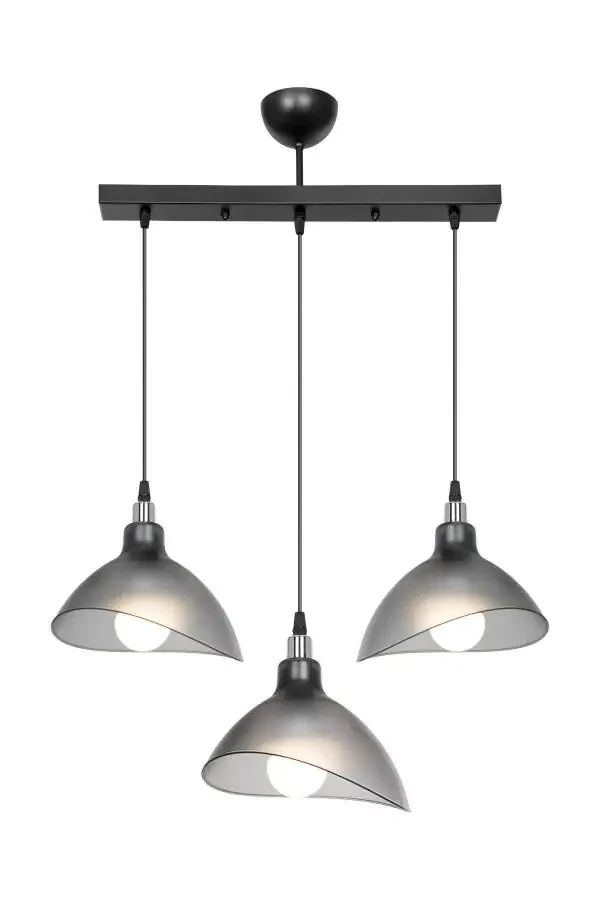 Smoked Pendant Chandelier Kitchen Living Room Cafe Bar Bedroom Corridor Lamp 3-Piece Row - 4
