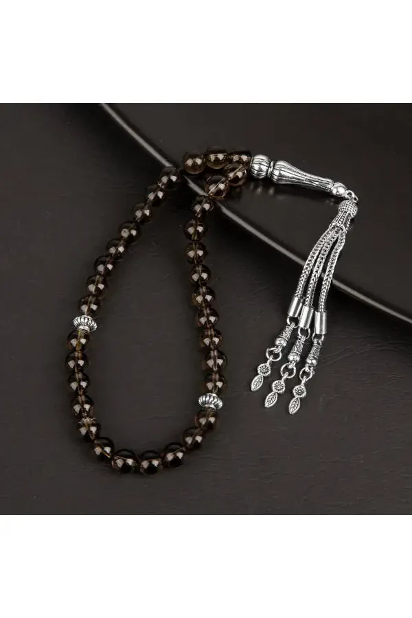 Smoky Quartz Natural Stone Misbaha 33 - 8mm - 2