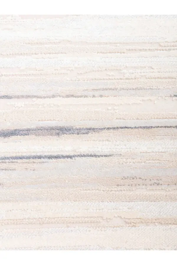 Smooth Soft Textured Non-Shedding Beige - Cream Modern Rug - 3