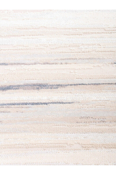 Smooth Soft Textured Non-Shedding Beige - Cream Modern Rug - 3
