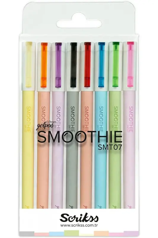 Smoothie 8 taʼsirli jel qalamlar toʻplami - SCRIKSS