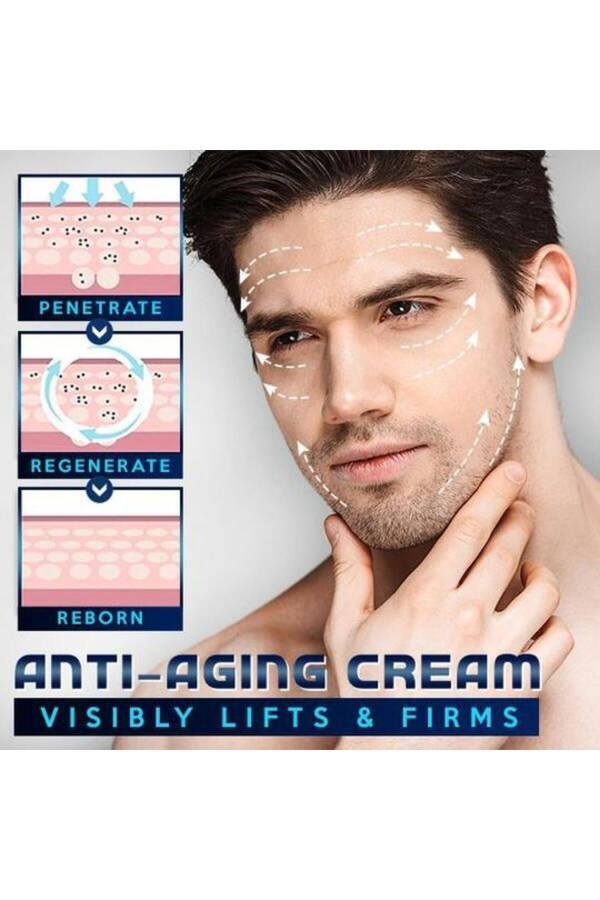 Smoothing Cream Anti-Wrinkle Face Cream for Men 100 ml + 100ml Whitening Cream - 2