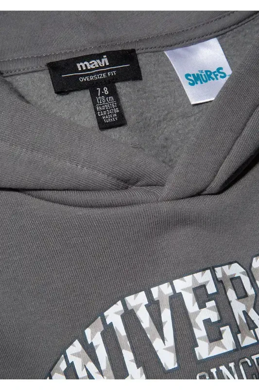 Smurfs Print Grey Sweatshirt 6S10085-80017 - 4