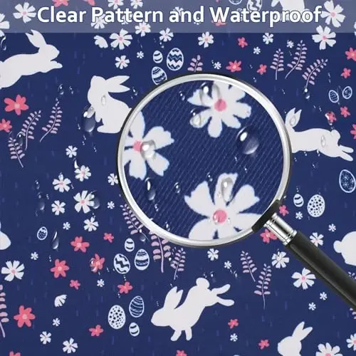 SMZCTYI Toddler Booster Seat for Dining Table, Stronger Support Non-Slip Bottom Double Safe Straps Booster Seat Dining Toddler, Portable Travel Increasing Cushion (Navy Blue Rabbit) - 3