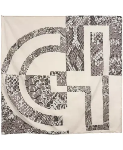 Snake Print Scarf-Python - 1