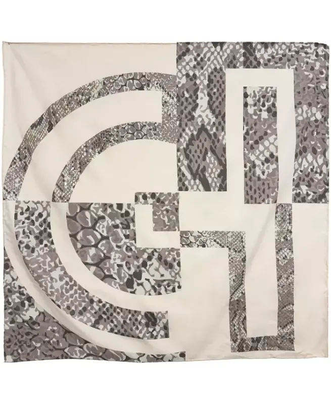 Snake Print Scarf-Python - 1
