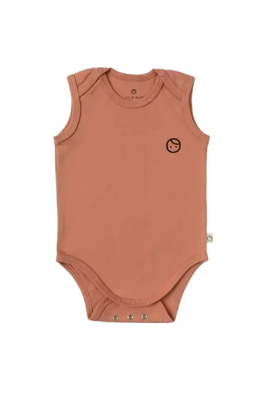 Snap Bodysuit Baby Pink Organic Cotton Gusto Print-Pink - 1
