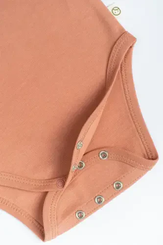 Snap Bodysuit Baby Pink Organic Cotton Gusto Print-Pink - 4