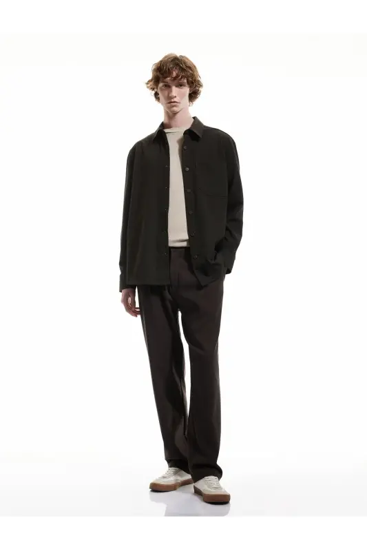 Snap Button Detailed Pocketed Regular Fit Viscose Blend - 2