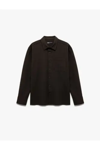 Snap Button Detailed Pocketed Regular Fit Viscose Blend - 3