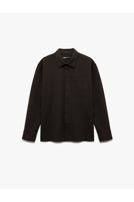 Snap Button Detailed Pocketed Regular Fit Viscose Blend - 3