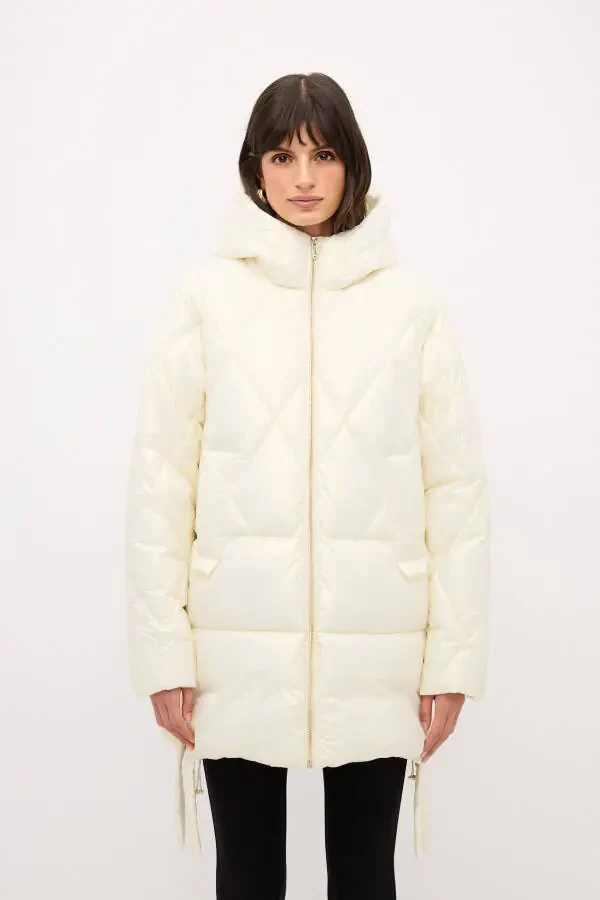 Snap Button Detailed Puffer Jacket - 1