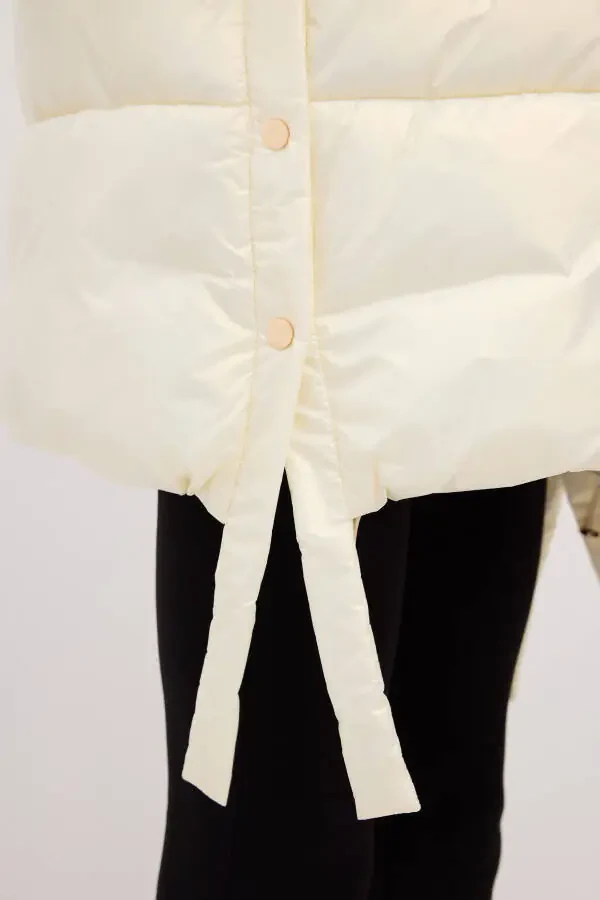 Snap Button Detailed Puffer Jacket - 2