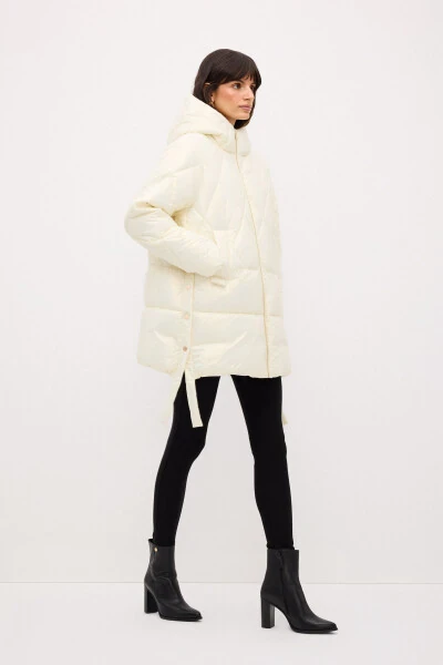 Snap Button Detailed Puffer Jacket - 4