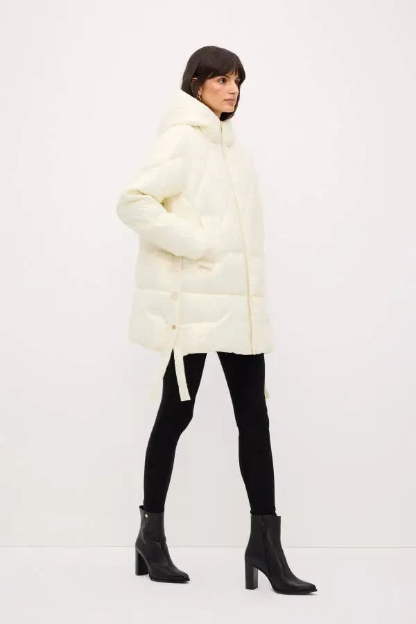 Snap Button Detailed Puffer Jacket - 4