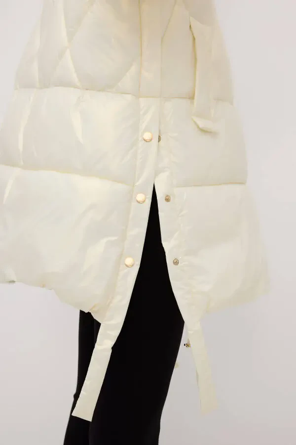 Snap Button Detailed Puffer Jacket - 7