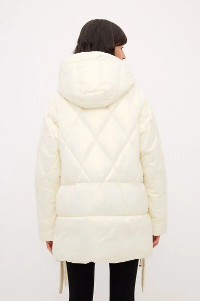 Snap Button Detailed Puffer Jacket - 8