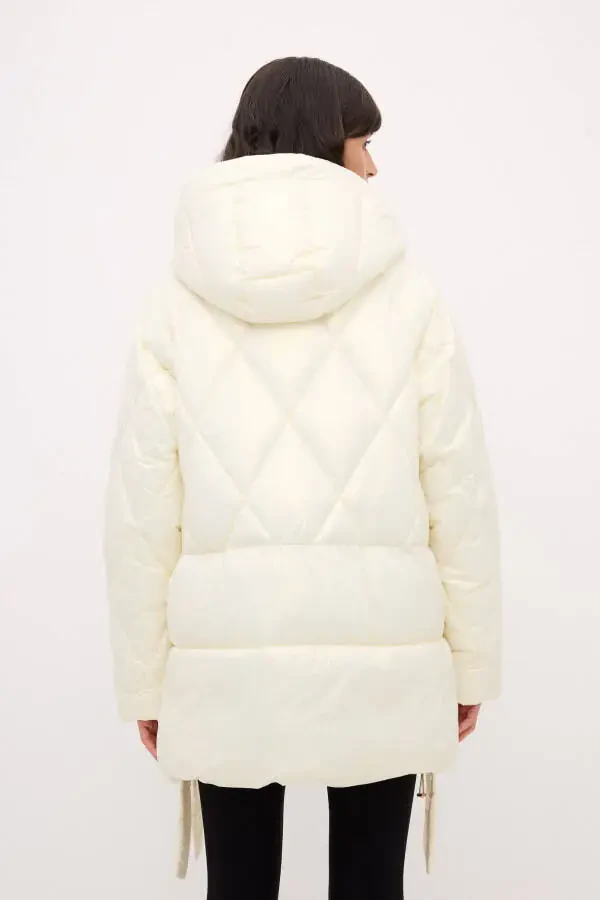 Snap Button Detailed Puffer Jacket - 8