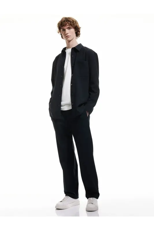 Snap Fastener Detailed Pocketed Regular Fit Viscose Blend - KOTON