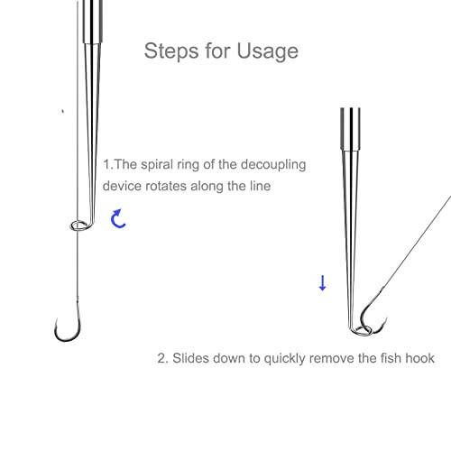 Сниматель рыболовных крючков, 2 шт. Быстрый съемник рыболовных крючков, Инструмент для снятия крючков с безопасным извлечением для рыбалки - 4
