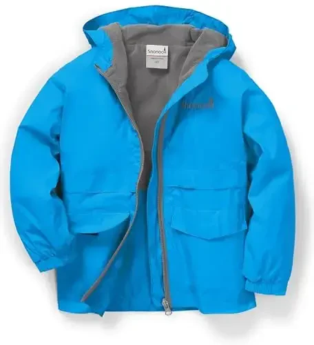 Snonook Toddler Rain Jacket - Microfleece Lined Kids Rain Jacket - Girls Rain Jacket - Boys Rain Jacket - Toddler Rain Coat - 3