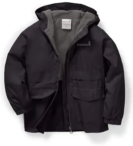 Snonook Toddler Rain Jacket - Microfleece Lined Kids Rain Jacket - Girls Rain Jacket - Boys Rain Jacket - Toddler Rain Coat - 3
