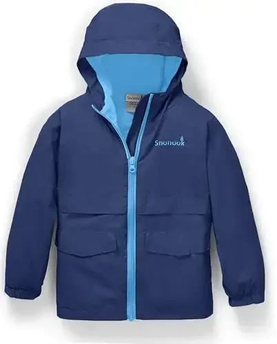 Snonook Toddler Rain Jacket - Microfleece Lined Kids Rain Jacket - Girls Rain Jacket - Boys Rain Jacket - Toddler Rain Coat 