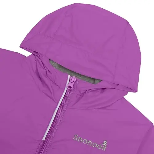 Snonook Toddler Rain Jacket - Microfleece Lined Kids Rain Jacket - Girls Rain Jacket - Boys Rain Jacket - Toddler Rain Coat - 6