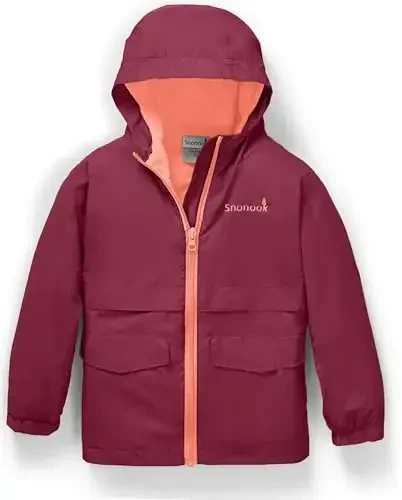 Snonook Toddler Rain Jacket - Microfleece Lined Kids Rain Jacket - Girls Rain Jacket - Boys Rain Jacket - Toddler Rain Coat - Modazone