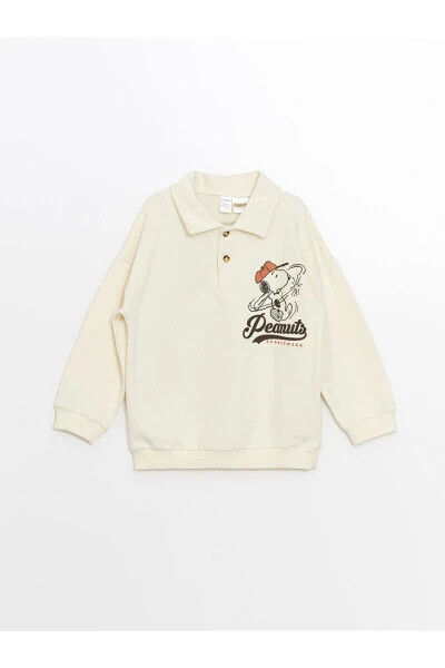 Snoopy bosilgan uzun yengli erkak chaqaloq sviteri - 1