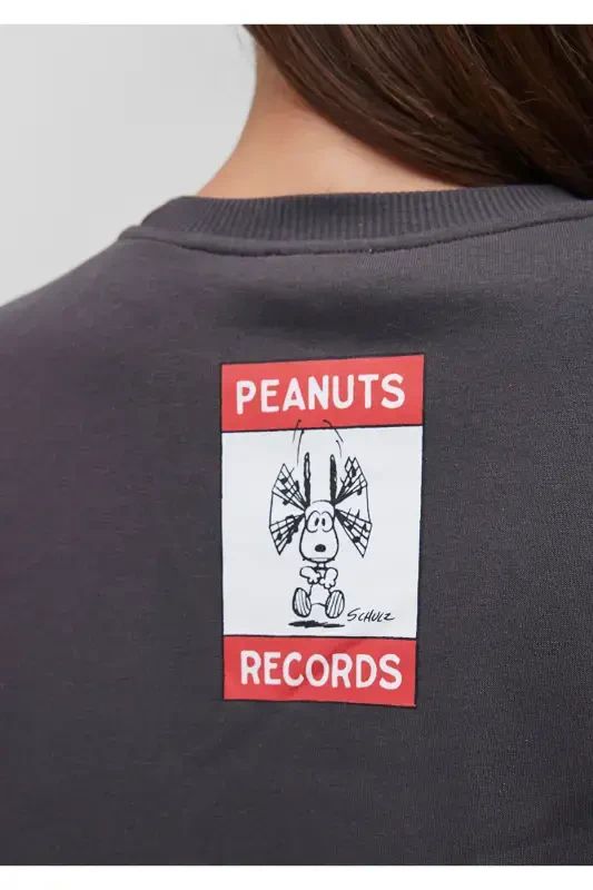 Snoopy Printed Anthracite Sweatshirt - 5