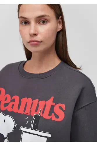 Snoopy Printed Anthracite Sweatshirt - 6