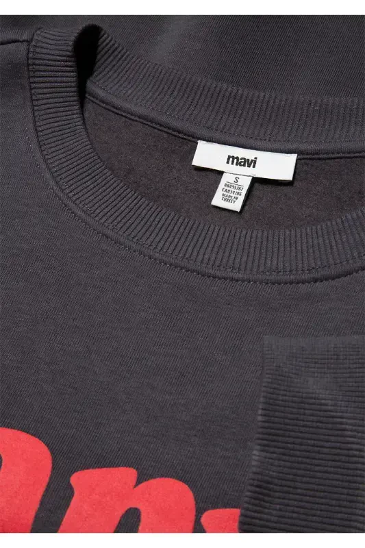 Snoopy Printed Anthracite Sweatshirt - 7