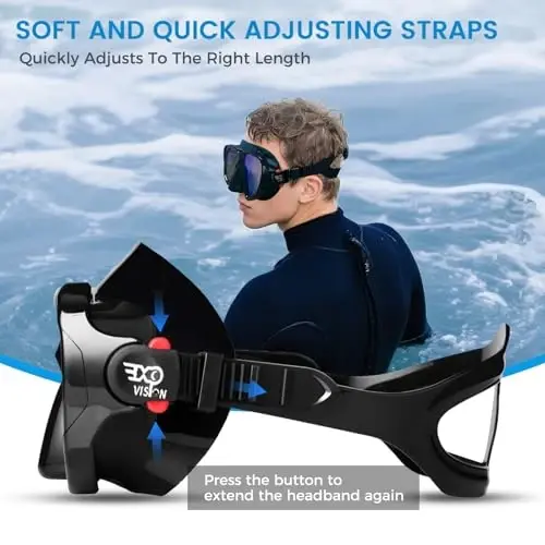 Snorkel Diving Mask Panoramic HD Swim Mask, Anti-Fog Scuba Diving Goggles,Tempered Glass Dive Mask Adult Youth Swim Goggles with Nose Cover for Diving, Snorkeling, Swimming - 6