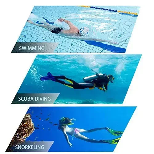 Snorkel maskasi Kattalar va yoshlar uchun snorkeling to'plami, suv osti niqobi va to'liq quruq snorkel suzish ko'zoynaklari snorkeling, sho'ng'in, suv ostida suzish, suzish uchun mos keladi - 6