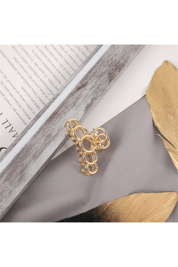 So-much Women's New Trend Metal Small Size Clip Hair Clip Geometric Shaped 4.5 Cm.-2 - 2